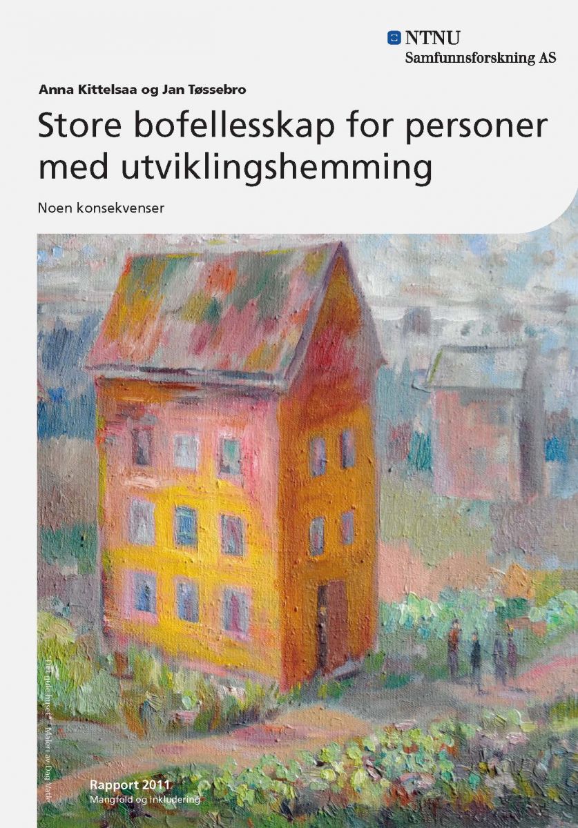 Rapportens forside. Bildet viser maleriet "Det gule huset" av Dag Vatle.